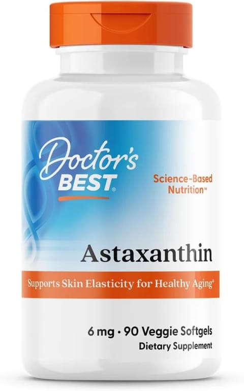Doctor's BEST آستاگزانتین با AstaReal برای الاستیسیته پوست و پیری سالم ۹۰ سافت‌جل