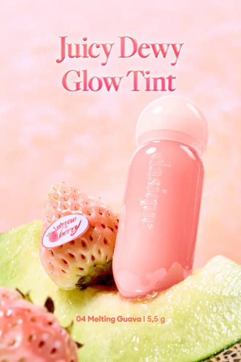 dasique تینت براق و مرطوبکننده با رنگی ملایم Juicy Dewy Glow — 04 Melting Guava