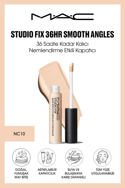 M.A.C Studio Fix 36HR Smooth Angles فونداسیون ماندگار تا ۳۶ ساعت با اثر آبرسان
