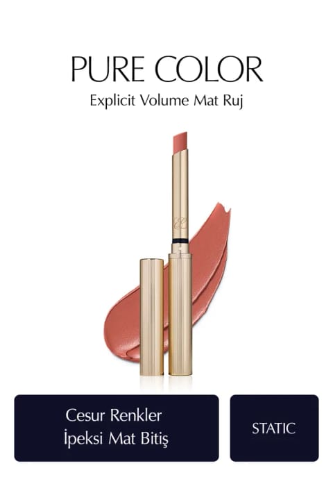 رژ لب مات Estee Lauder مدل Pure Color Explicit Volume Mat - رنگ STATIC