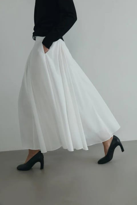 دامن کمربنددار Liza سفید