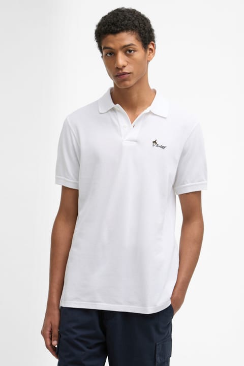 پولو یقه Barbour مدل Comebe Tailored Fit رنگ WH11 سفید
