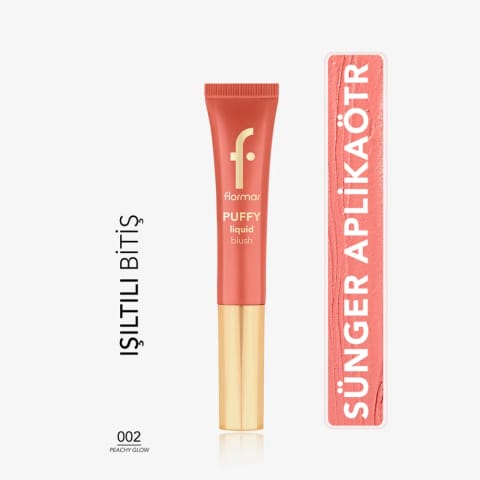 Flormar Puffy Liquid Blush رژگونه مایع 002 Peachy Glow