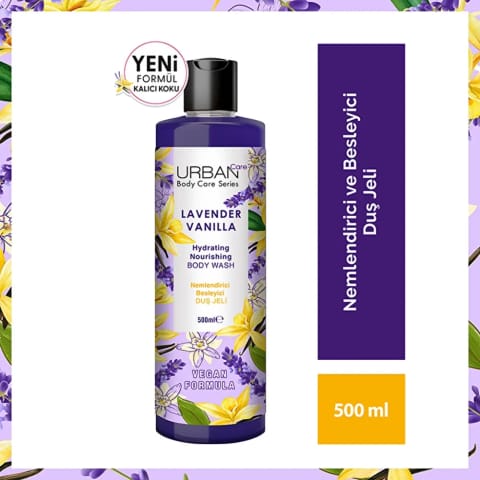 Urban Care شاور ژل ترمیمکننده و نرمکننده اسطوخودوس و وانیل ۵۰۰ میلیلیتر