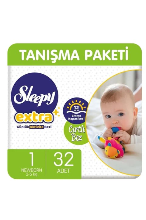 Sleepy Extra پوشک روزانه سایز ۱ نوزاد ۳۲ عددی
