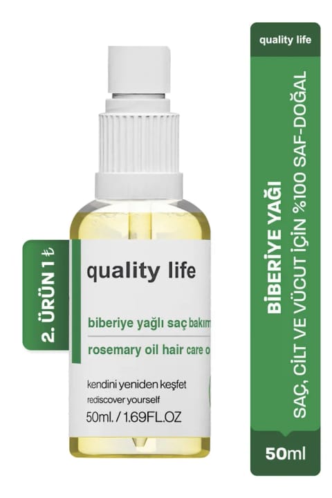 Quality Life روغن رزماری - 13 ماده موثره ضد ریزش و رشد سریع مو