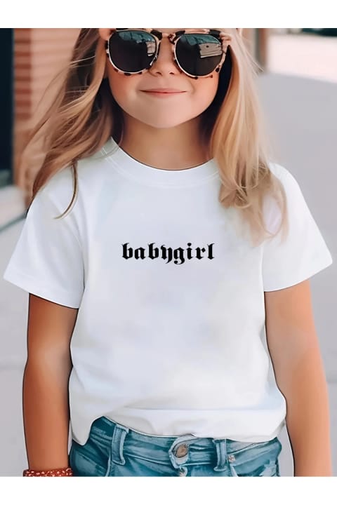 تیشرت نخی چاپی Babygirl کودک uyguntarz