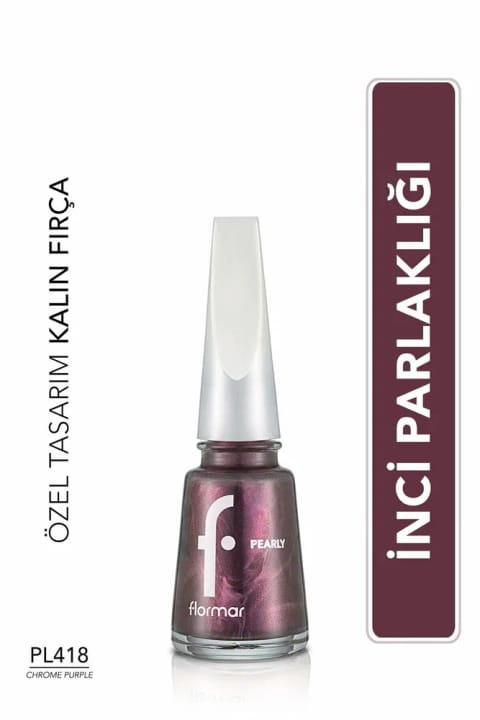 Flormar لاک ناخن صدفی براق (بنفش)