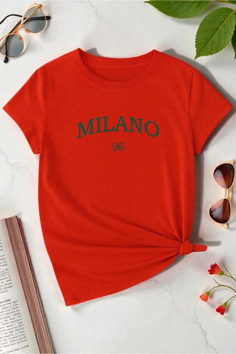 تیشرت طراحی چاپی Milano یونیسکس uyguntarz