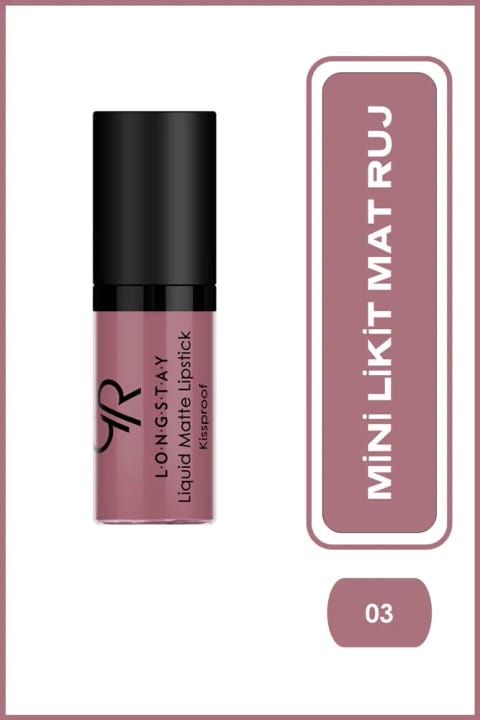 Golden Rose Longstay Liquid Matte Lipstick Mini No: 03 - رژ لب مایع مات بدون پخش شدن