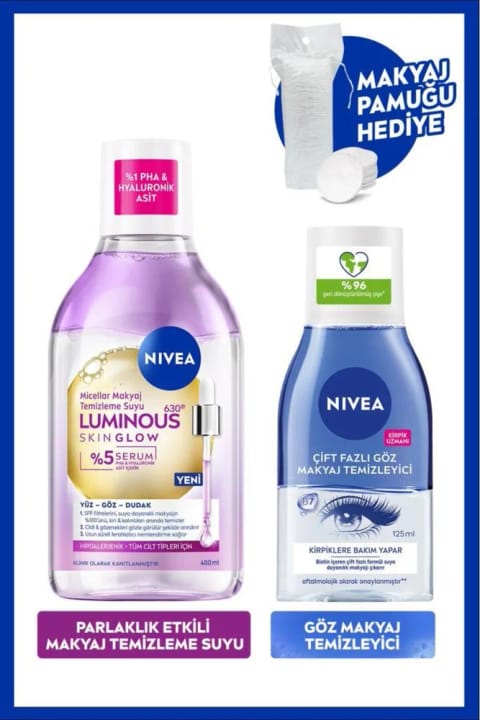 NIVEA Skin Glow Micellar Makeup Remover Water & Eye Makeup Remover