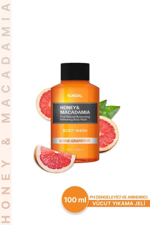 ژل شستشوی بدن متعادلکننده pH و پاککننده Kundal Honey&Macadamia