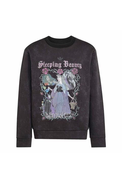 سویشرت آستین‌بلند adidas بچگانه طرح DISNEY VILLAINS مدل LOOSE WASHED GFX CREW کد KQ6084