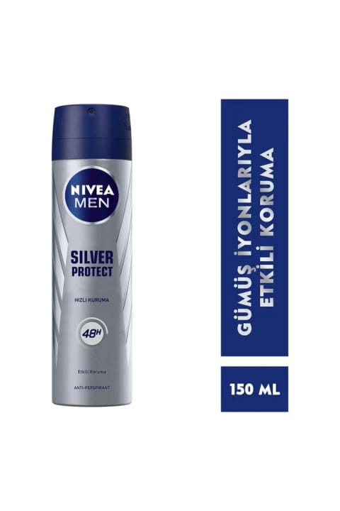 NIVEA Men Silver Protect دئودورانت اسپری ۱۵۰ میلی‌لیتر