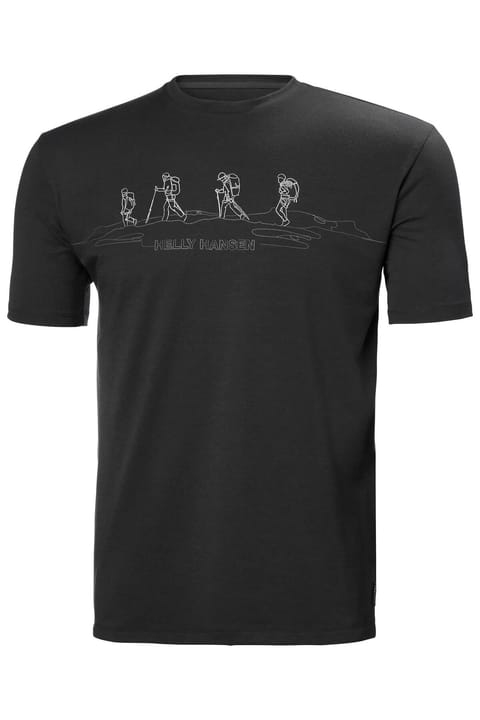 تیشرت آستین کوتاه یقه گرد مردانه Helly Hansen Skog Recycled Graphic مشکی