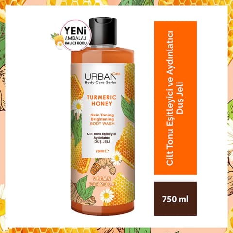 Urban Care Turmeric Honey شاور ژل یکدست‌کننده و روشن‌کننده پوست 750 میل