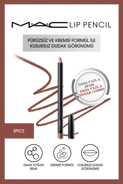 مداد لب M.A.C مدل Kremsi Kalıcı - Lip Pencil - Spice 1.45 گرم