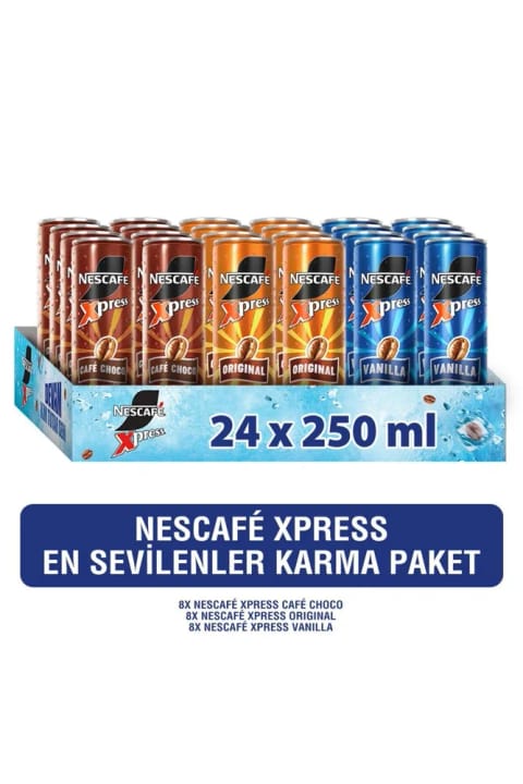Nescafe NESCAFÉ Xpress پکیج ترکیبی محبوبترینها ۲۴×۲۵۰ میلیلیتر