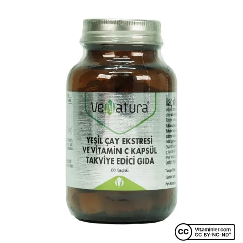 VeNatura عصاره چای سبز و ویتامین C 60 کپسول