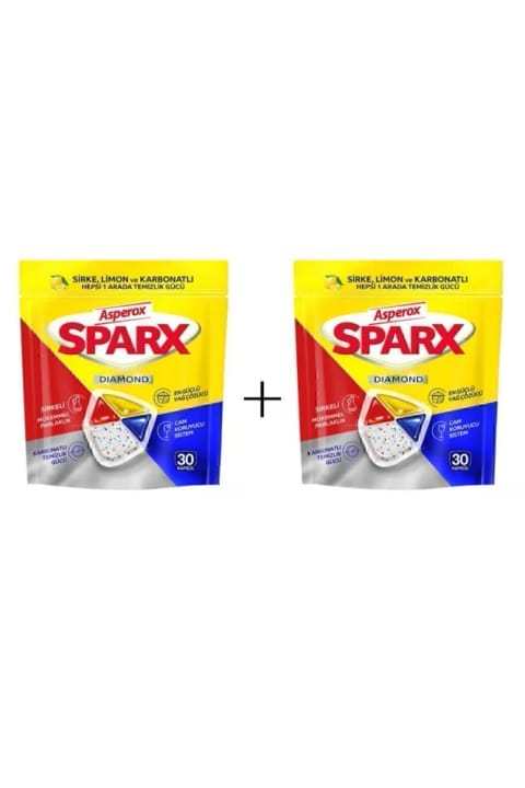 مایع ظرفشویی ماشینی ASPEROX Sparx ۲ × ۳۰ عددی