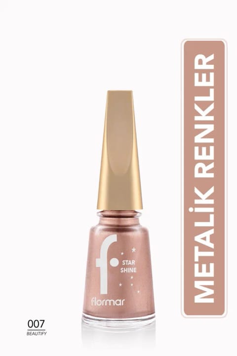 فلورمار لاک ناخن متالیک براق - Star Shine Nail Enamel - 007 Beautıfy