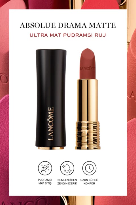 Lancome L'Absolu Rouge Drama Matte رژ لب مات فوقمات 222