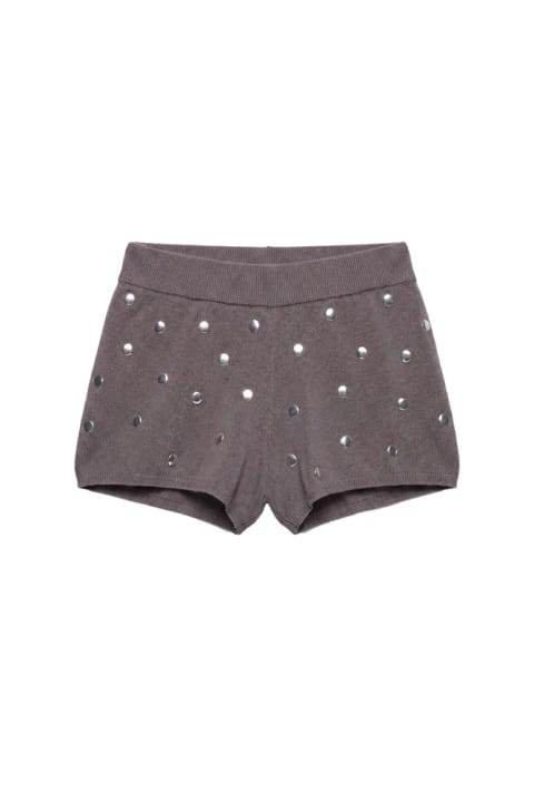 شلوارک تریکو با جزئیات استیپل pullandbear