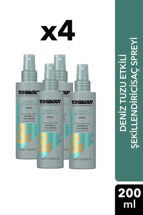 Toni&Guy اسپری حالتدهنده مو با اثر نمک دریا 4×200 میلیلیتر