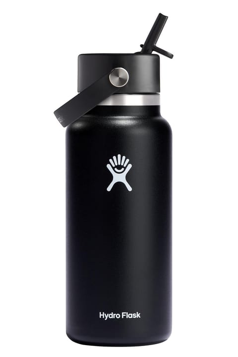 فلاسک آب Hydro Flask با درب پهن و نی، 946 میلی‌لیتر (32 اونس) - مشکی