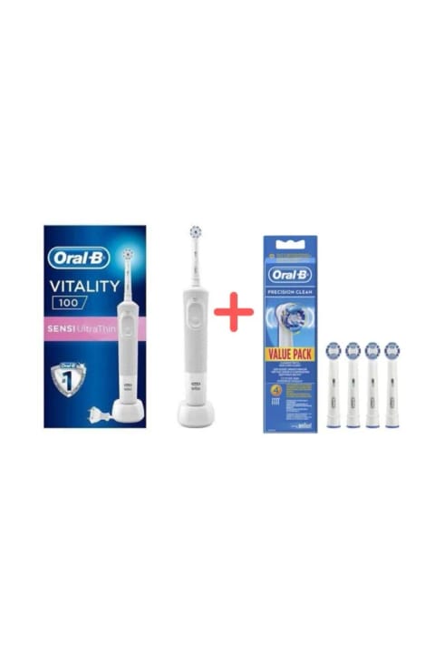 Oral-B Vitality 100 شارژی مسواک و 4 سر یدکی