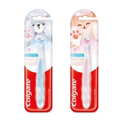 Colgate Fluffy Paws مسواک کودک (فوق نرم) (طرحهای متنوع)