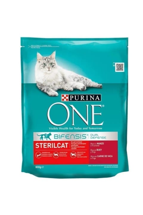 Purina One غذای گربه عقیم‌شده بزرگسال با گوشت گاو ۸۰۰ گرم