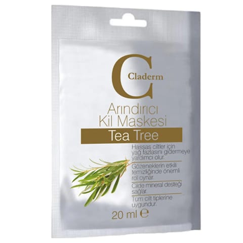 Claderm ماسک رسی پاککننده Tea Tree ۲۰ میلیلیتر