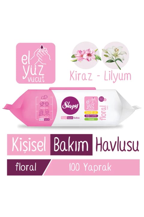 Sleepy Floral دستمال مرطوب شخصی ۱۰۰ برگی