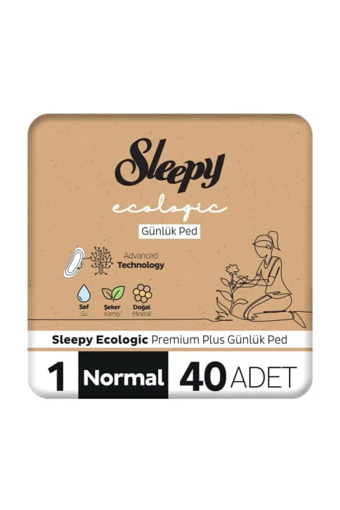 پد روزانه Sleepy Ecologic Premium Plus معمولی ۴ بسته (۴×۴۰)