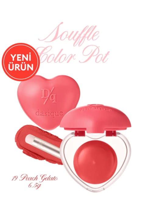 رژ و رژگونه سافله داسیک با رنگدانه قوی و بافت فومی و پایانی مخملی DASIQUE — 19 Peach Gelato