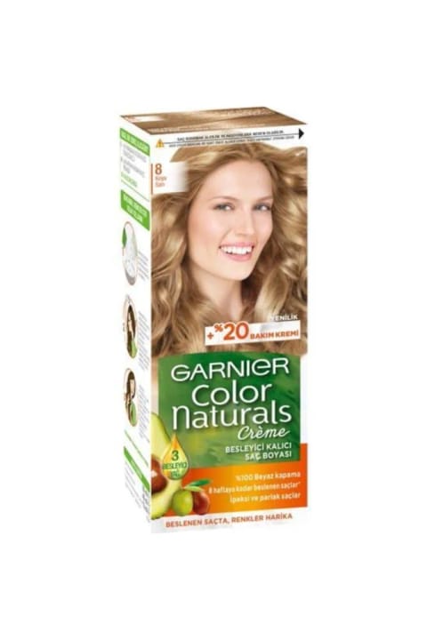 Garnier ست رنگ مو 8 کرم طلایی