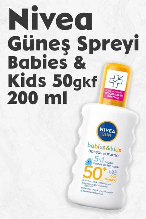 NIVEA اسپری ضدآفتاب کودکان SPF 50+ 200 میلیلیتر