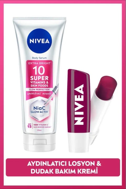 NIVEA SPF15 Super10 روشنکننده و مرطوبکننده بدن ۱۷۰ml و توت سیاه...