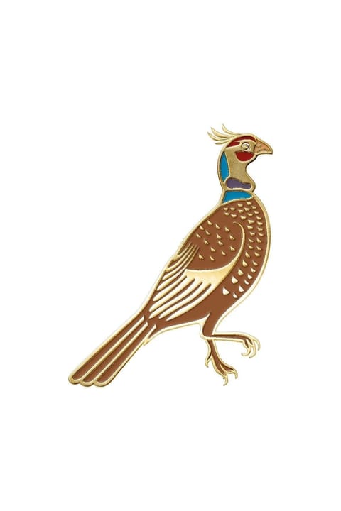 نشان سینه Pheasant باربور مدل ME11 رنگ Merlot