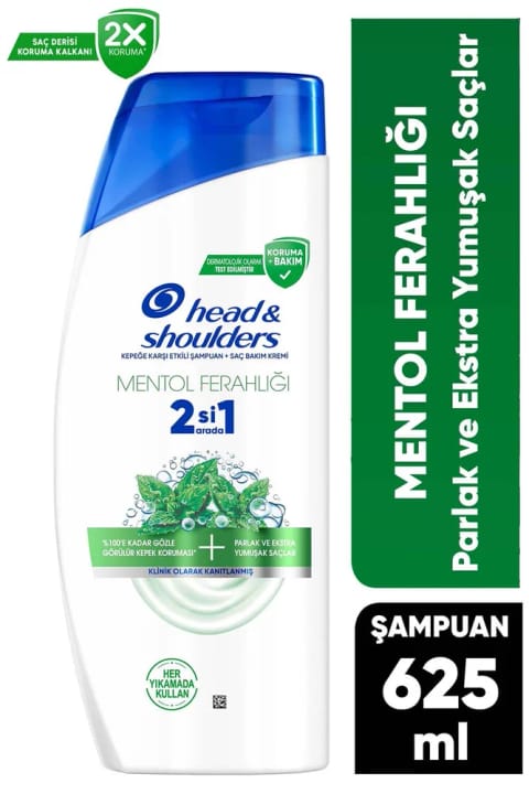 شامپو دوکاره Head & Shoulders با طراوت نعنایی ۶۲۵ میلیلیتر