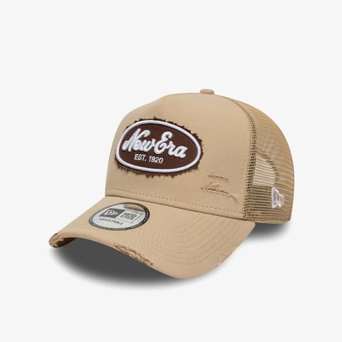 کلاه کپ New Era Oval Canvas Distress Trucker یونیسکس بژ