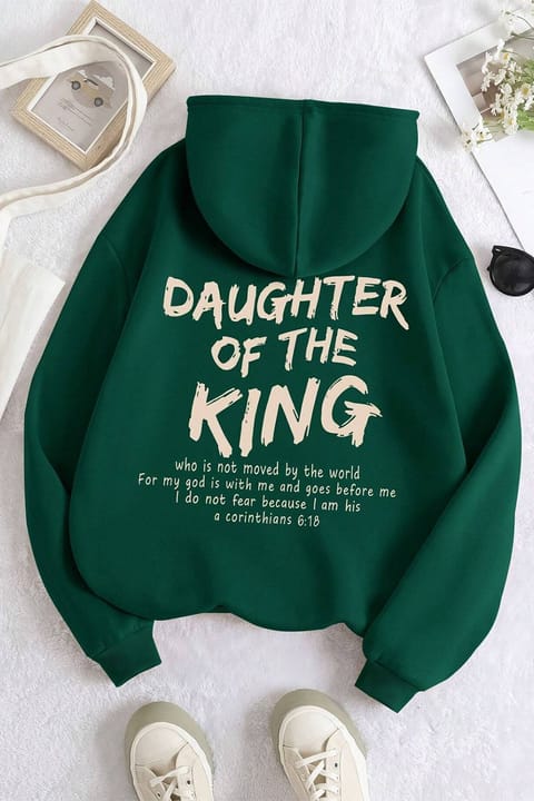 سویشرت اورسایز چاپ Daughter Of The King uyguntarz