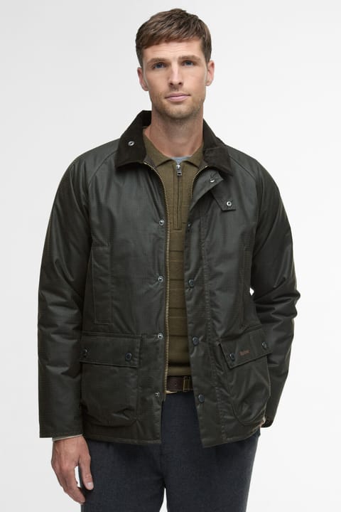 Barbour Modern Beaufort Check کت موماندود آجری OL31 زیتونی