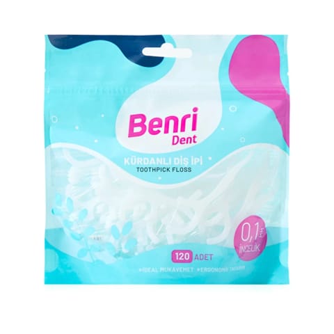 Benri Dent نخ دندان با خلال ۱۲۰ عددی