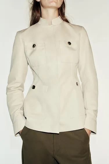 FITTED HIGH NECK JACKET کاپشن یقه اسکی