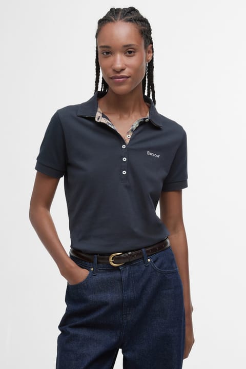 پولو یقه Barbour Portsdown Top NY16 Navy/Hessian