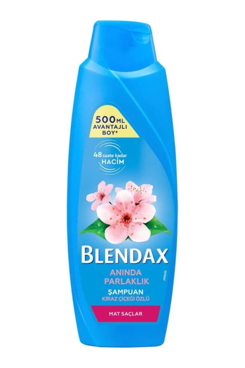 شامپو درخشش فوری Blendax با عصاره شکوفه گیلاس 500 میلی‌لیتر