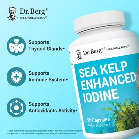Dr. Berg Sea Kelp Enhanced Iodine - مکمل ید دریایی با جلبک
