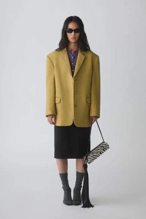 بلیزر کشه Blazer زرد Gina — Blazer 4724